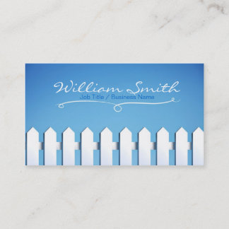 Cartão De Visita White Wood fence Business card