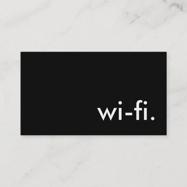 Cartão De Visita wi-fi. (Frente)
