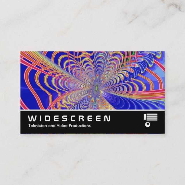 Cartão De Visita Widescreen 0420 - Fractal Abstrato 061012d (Frente)