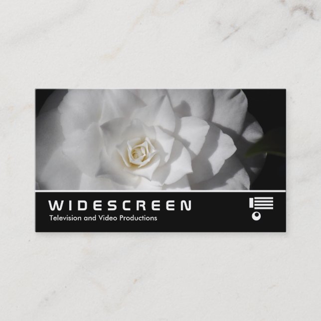 Cartão De Visita Widescreen 0472 - White Camellia (Frente)