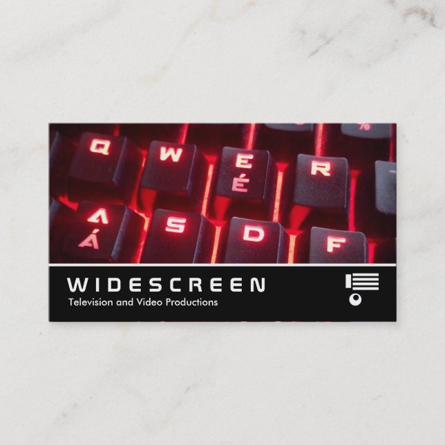 Cartão De Visita Widescreen 0516 - Teclado brilhante (Frente)