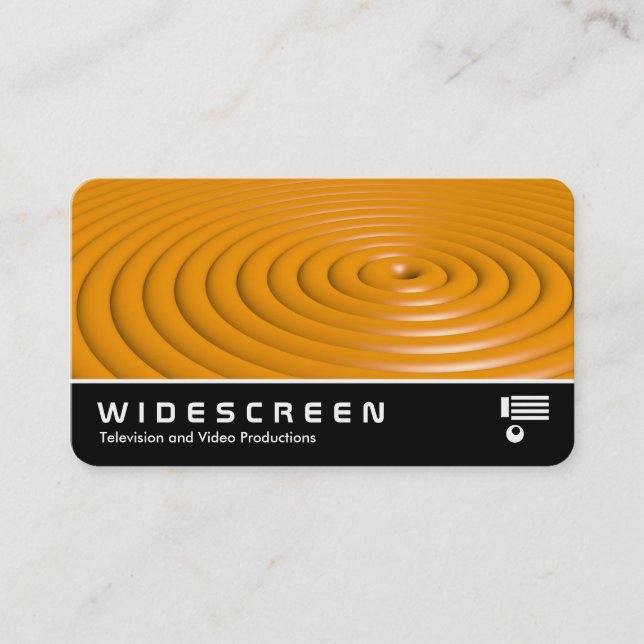 Cartão De Visita Widescreen 0549 - Anéis - Laranja (Frente)