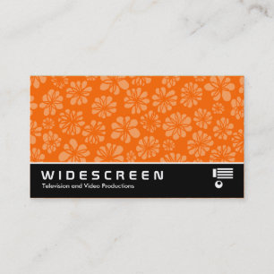 Cartão De Visita Widescreen 237 - Orange Floral