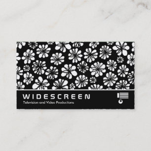 Cartão De Visita Widescreen 238 - Floral B&W
