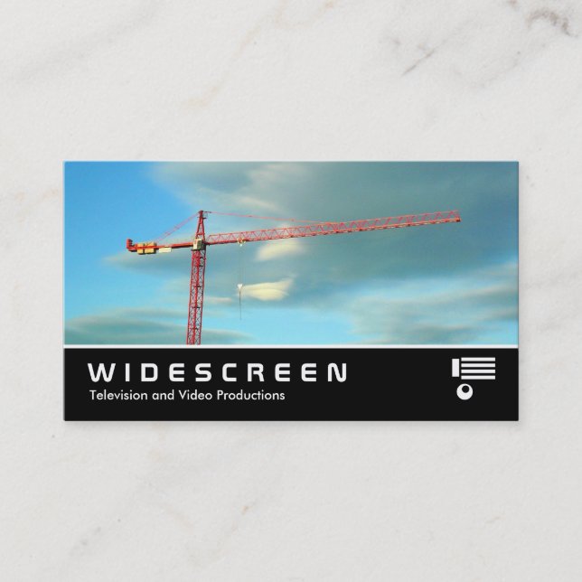 Cartão De Visita Widescreen 336 - Grua Vermelha (Frente)