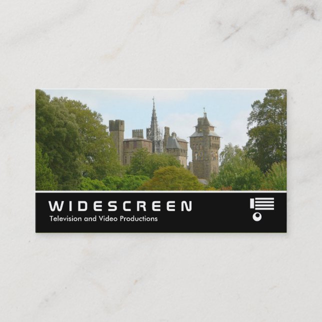Cartão De Visita Widescreen 351 - Castelo de Cardiff (Frente)