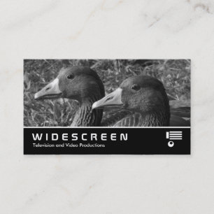 Cartão De Visita Widescreen 355 - Greylag Geese B&W