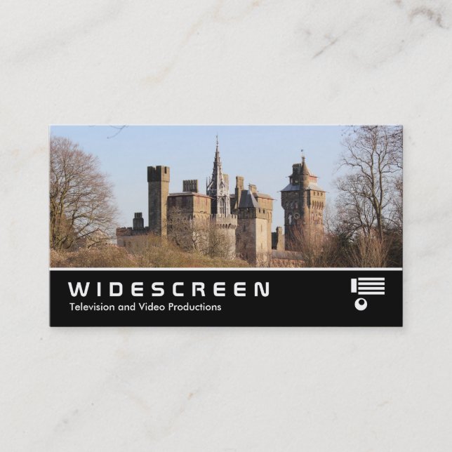 Cartão De Visita Widescreen 386 - Castelo de Cardiff (Frente)