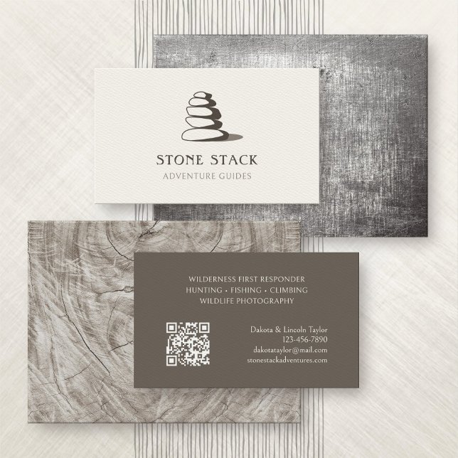 Cartão De Visita Wilderness Adventure Guide (Criador carregado)