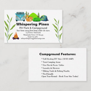 Cartão De Visita Wilderness RV Site Contact Card (Cartão de contato