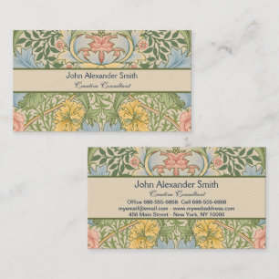 Cartão De Visita Willam Morris Myrtle Garden Floral Classic