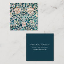 CARTÃO DE VISITA: WILLIAM MORRIS BOTÂNICA PADRÃO