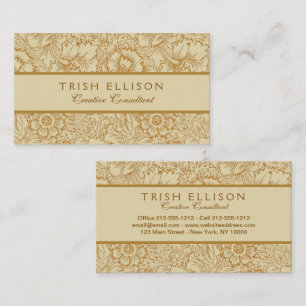 Cartão De Visita William Morris Poppy Floral Wallpaper