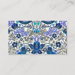 Cartão De Visita William Morris Strawberry Thief - Invertido