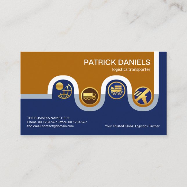 Cartão De Visita Win Distribution Road Logistics Transporter (Frente)