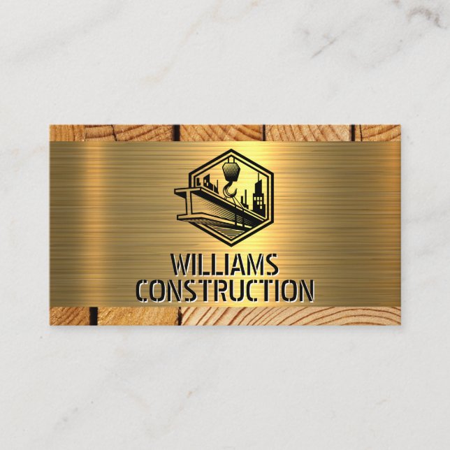 Cartão De Visita Winch Crane Holding Beam (Frente)