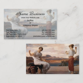 Cartão De Visita Winding the Skein por Frederic Leighton