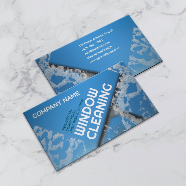Cartão De Visita Window cleaning service  (Criador carregado)