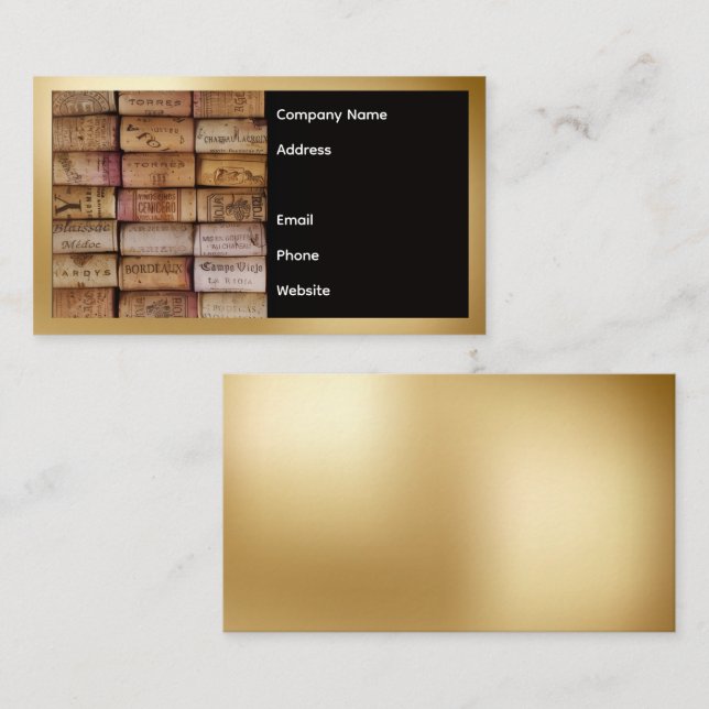 Cartão De Visita Wine Corks Business Card (Frente/Verso)