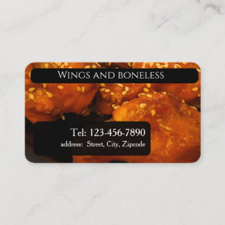 Cartão De Visita  Wing and boneless , editable 