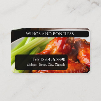 Cartão De Visita  Wing and boneless , editable 