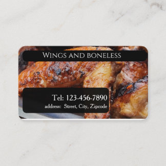 Cartão De Visita  Wing and boneless , editable 