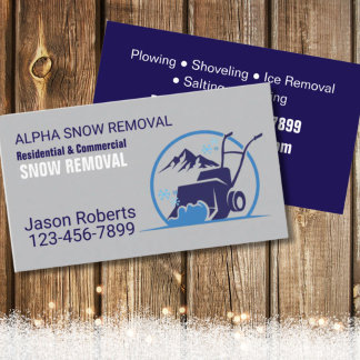 Cartão De Visita Winter Maintenance Services Snow Removal
