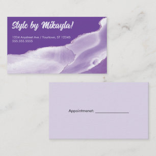 Cartão De Visita Wisteria e Lavanda Beleza Estilo Unhas Cabelo