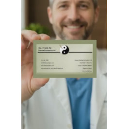 Cartão De Visita Wood Element Minimalist Acupuncture Business Card