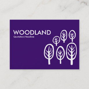 Cartão De Visita Woodland (Chubby) - Branco em Roxo Escuro