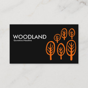 Cartão De Visita Woodland - Laranja no Preto
