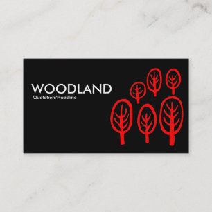 Cartão De Visita Woodland - Vermelho em Preto