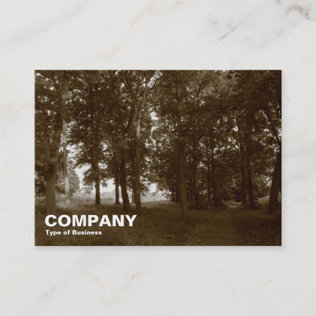 Cartão De Visita Woods, Bute Park, Cardiff (Frente)