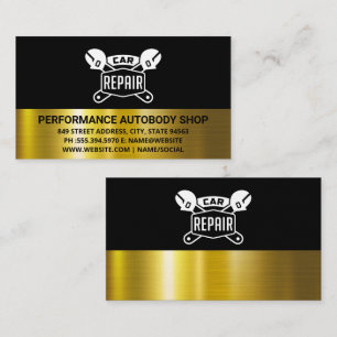 Cartão De Visita Wrenches de logotipos para reparo de automóveis  