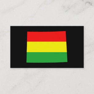 Cartão De Visita Wyoming em cores de Rasta