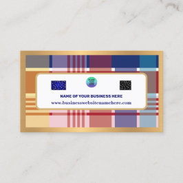 Cartão De Visita XADREZ das Ilhas Virgens Americanas Madras Persona