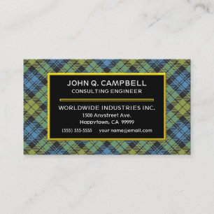 Cartão De Visita Xadrez escocesa Campbell Tartan