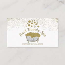 Cartão De Visita Xampu Ouro de Banheira Espuma de Sabonete Spa