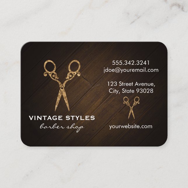 Cartão De Visita Xaropes | Ornamentado/Dourado (Frente)