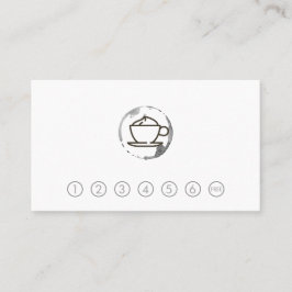 Cartão De Visita Xícara de café e placa de manga