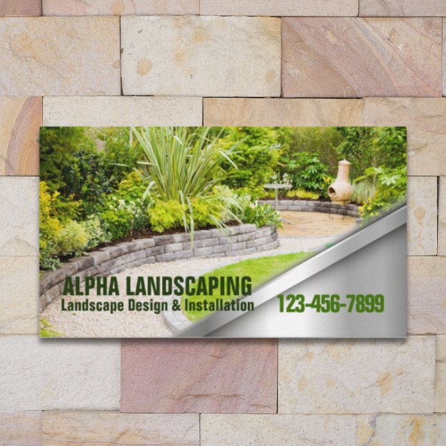 Cartão De Visita Yard Lawn Care Gardening Landscaper Landscaper Lan (Yard Lawn Care Gardening Landscaper Landscaping Business Card)