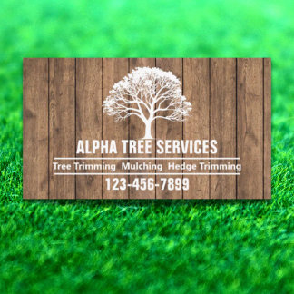 Cartão De Visita Yard Lawn Care Landscaping Arborist Tree Service