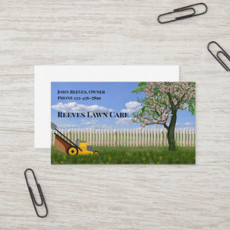 Cartão De Visita Yard Lawncare Landscaping Service Business Card