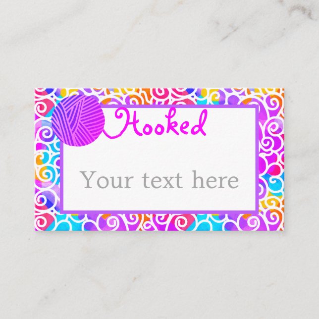 Cartão De Visita Yarn Artística Colorida (Frente)