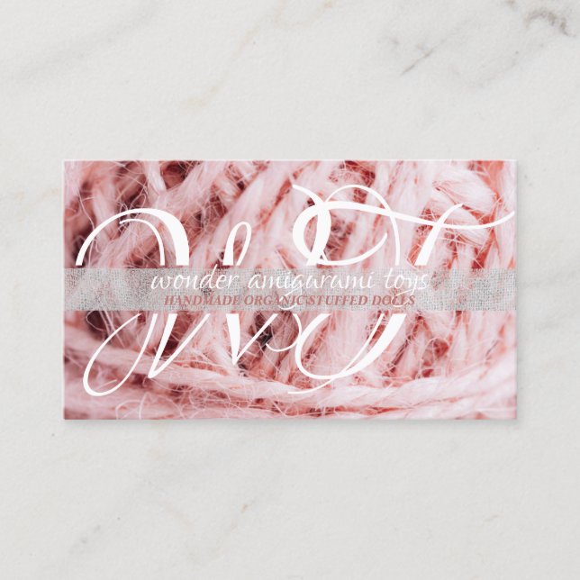 Cartão De Visita Yarn handmade crochet amigurumi knit (Frente)