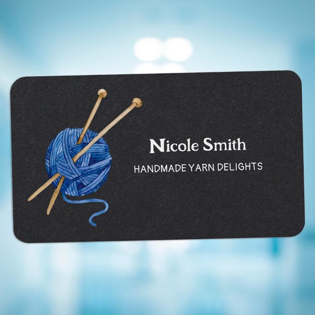 Cartão De Visita Yarn Knitting Premium (Knitting Premium Business Cards)