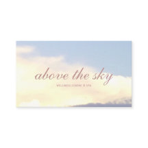 Yellow clouds zen sunset blue sky photograph card
