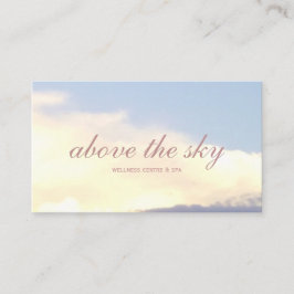 Cartão De Visita Yellow clouds zen sunset blue sky photograph card