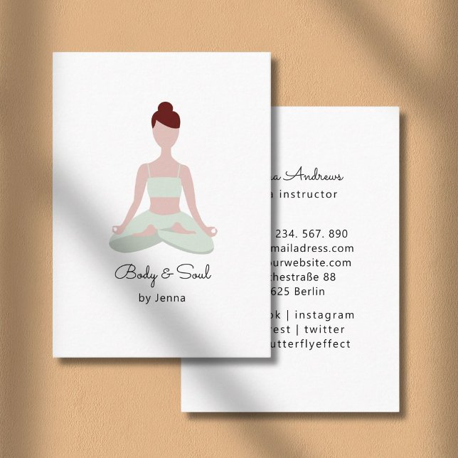 Cartão De Visita  Yoga Business Card Visitenkarte (Yoga Reiki Wellness Meditation Business Card)