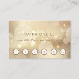 Cartão De Visita Yoga de massagem Dourada do luxo
